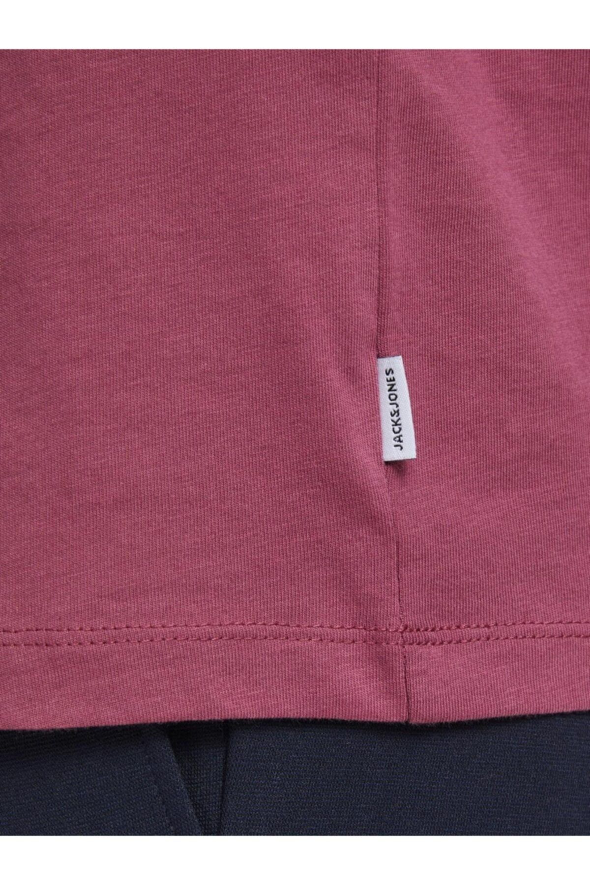 تی شرت صورتی مردانه Jack & Jones جک اند جونز Basic Dusty Rose Jack & Jones
