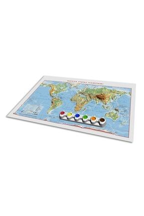 Kabartma Dünya Fiziki Haritası Yapım Seti LG26024