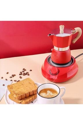 Ncoffee Moka Pot 6 Cup Kırmızı 6 Fincan Espresso Demleme 300 Ml NCOFFEE-MOKA-POT-6CUP-KIRMIZI