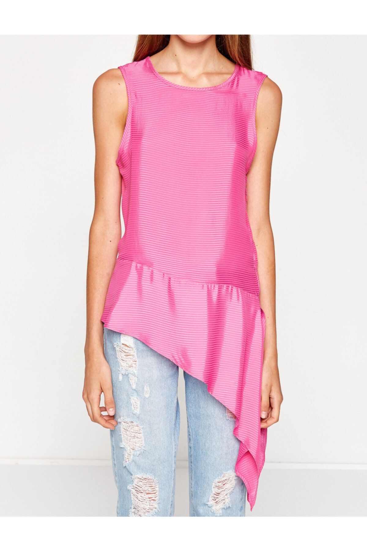 Koton-Women's Pink Tie Waist Blouse 3