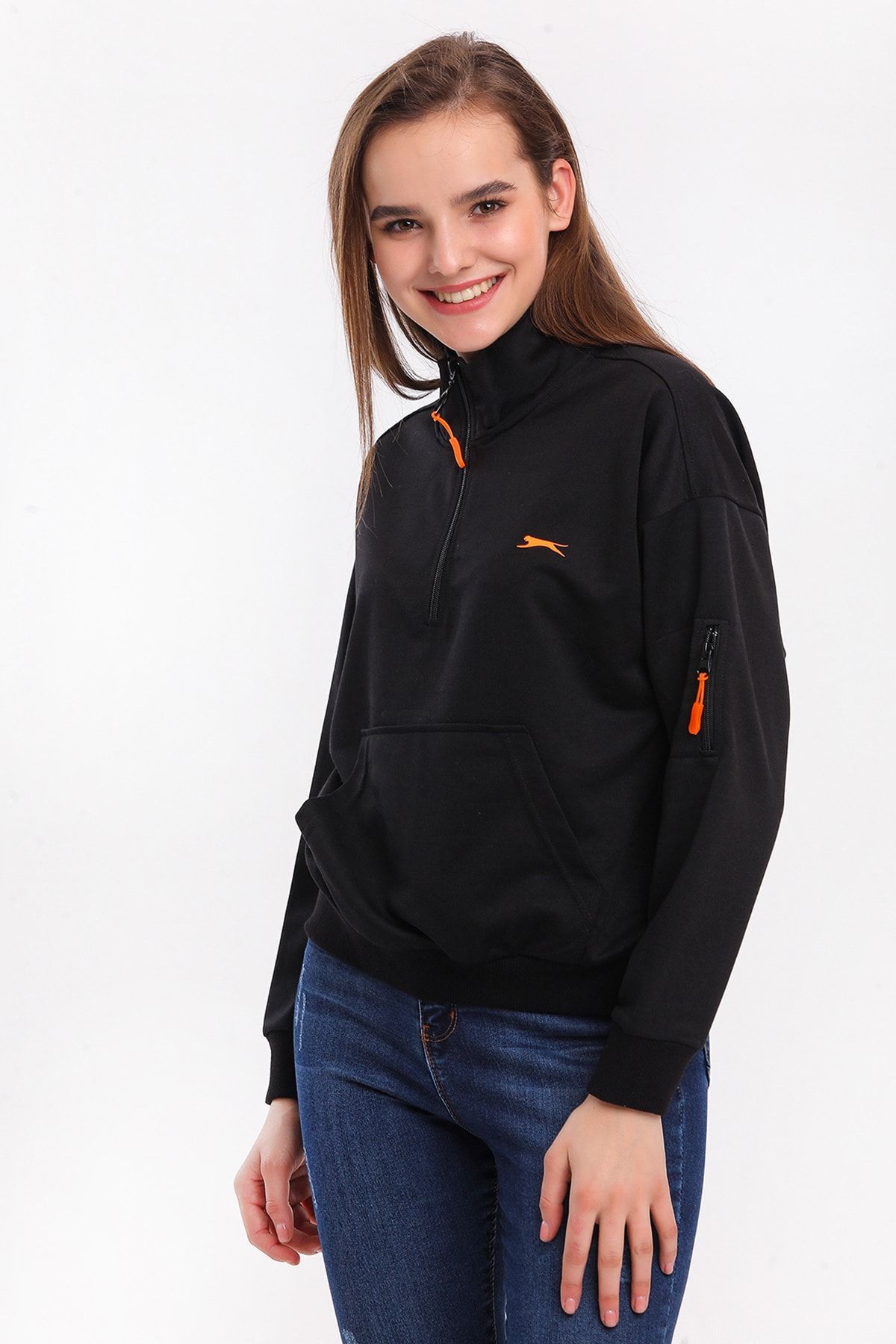 Mahalay Kadın Sweatshirt Siyah