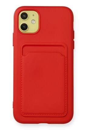 Iphone 11 Kılıf Kelvin Kartvizitli Silikon - Kırmızı klvn-silikon-iphone-11