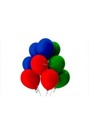 Kırmızı-koyu Mavi-koyu Yeşil Pastel Soft Balon 50 Adet 5 Mt Balon Zinciri TPKT000001030