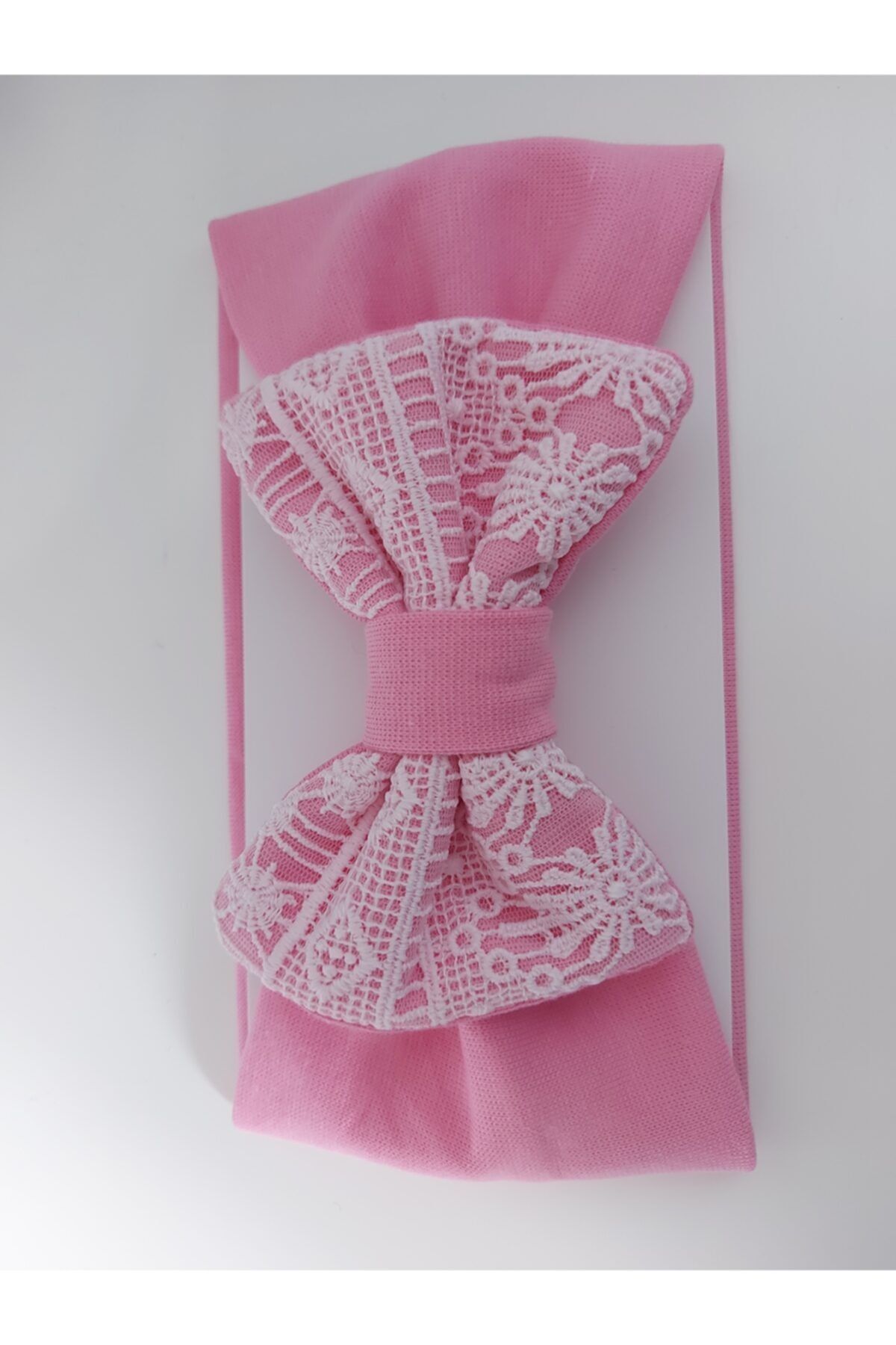 Caramell-Bandana cu fundita roz 1