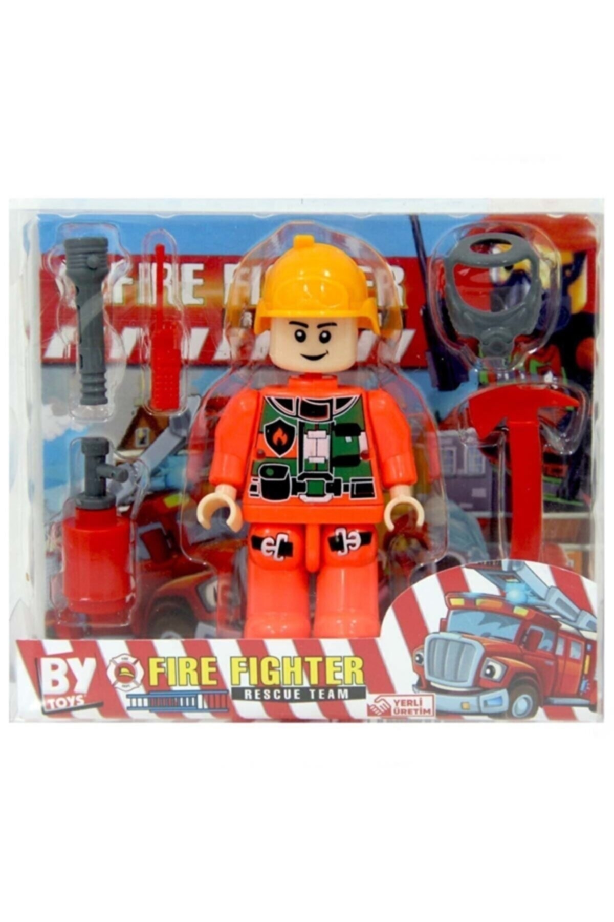BAYRAKTAR PLASTİK Bayraktar Lego Adam Itfaiyeci Aksesuarlı