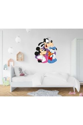 Donald Duck Goofy Mickey Mouse Duvar Sticker 40x55 Cm SPT1380