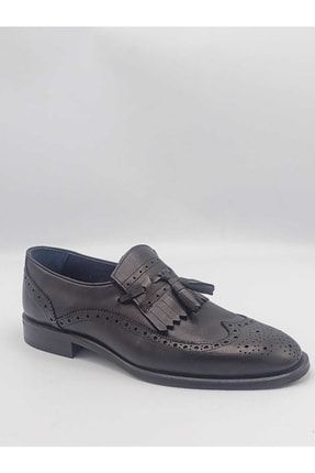 Luciano Bellini Siyah Hakiki Deri Erkek Klasik Ayakkabı J613 iskerkklas0016