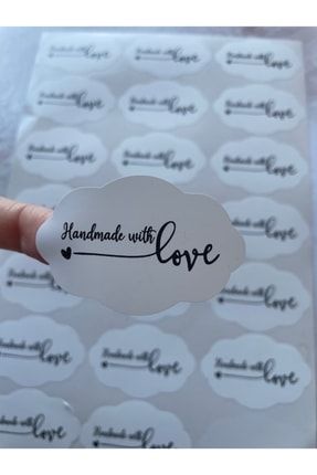 Handmade With Love Bulut Kesim Opak Sticker 219