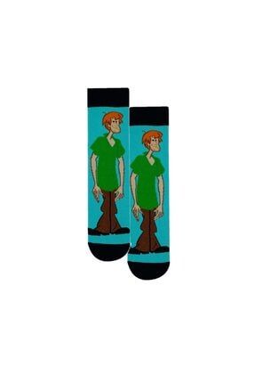 Shaggy Scooby Doo Desenli Unisex Pamuk Çorap Çizgi Film Karekterli Yumuşak Soket AGS-ÇRP-ÇZG