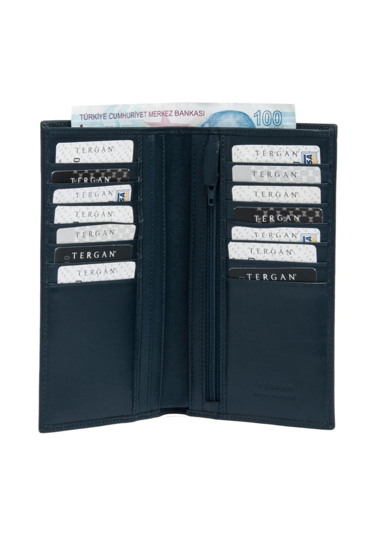 Tergan-Navy Blue Leather Men's Wallet 01293h86 2