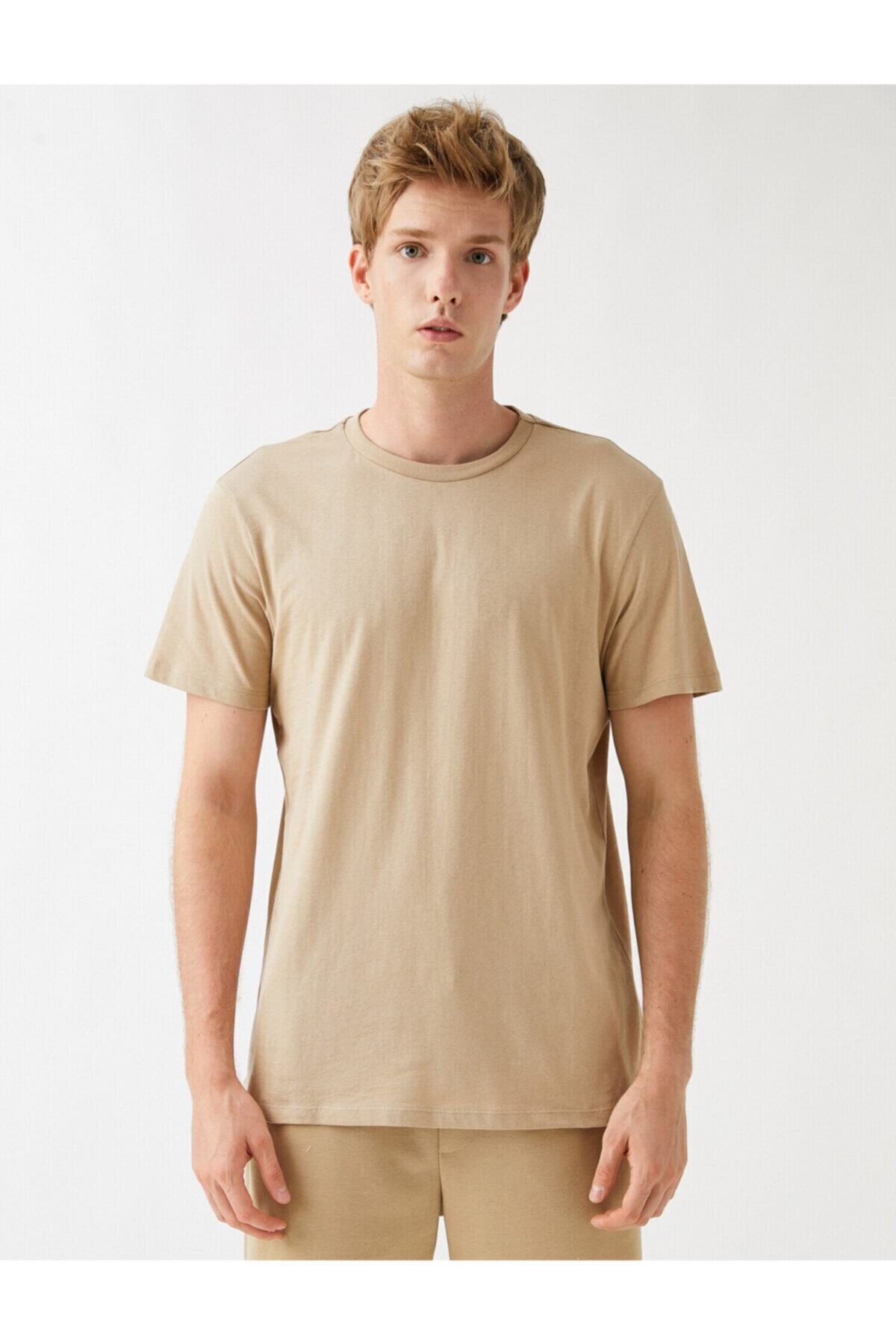 تیشرت مردانه بژ کوتون | TYC00191911448 اورجینال - تصویر 3