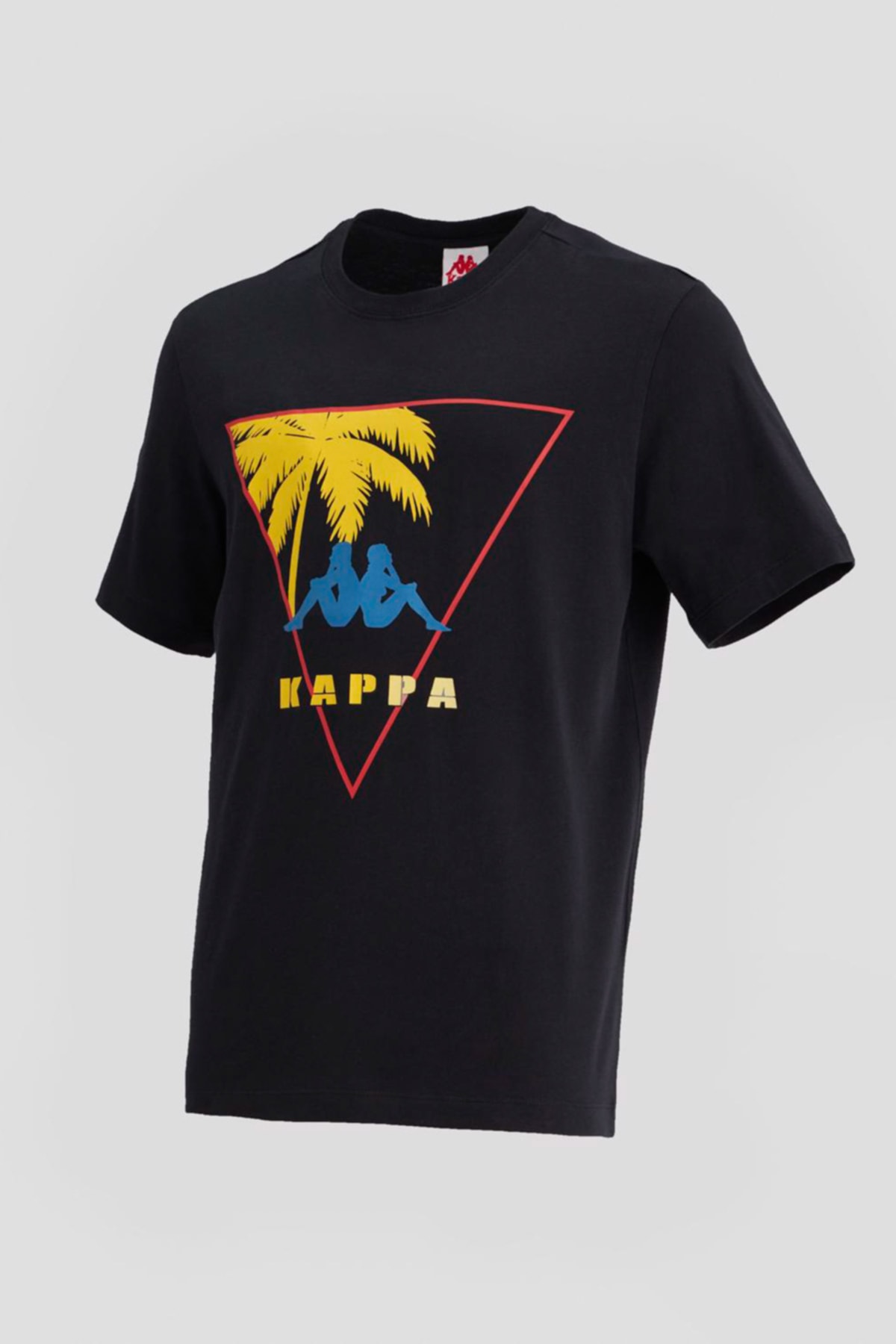 Kappa Authentic Sand Pan Erkek Siyah Buz Mavi Comfort Fit Tişört OH9228
