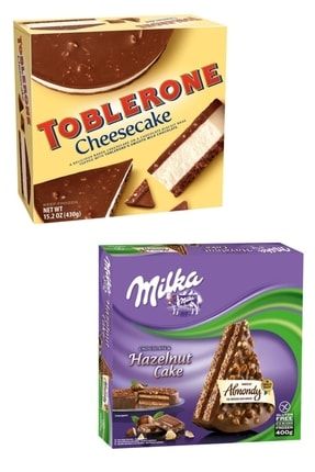 Toblerone Cheesecake 430 Gr + Milka Çikolatalı Ve Fındıklı Almondy Kek 400 Gr Paketi MILKSNACK0006
