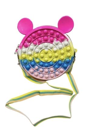 Pop It Minnie Mouse Model Cüzdan Para Çantası Omuz Kumaş Askılı Çanta Popit 5 Renk Mini P7027S7337