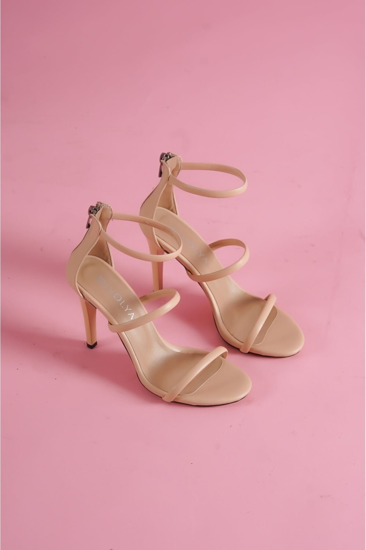 Three strap sale nude heels