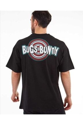 Wicromed Unisex Bugs Bunny Baskılı Oversize Penye T-shirt Tişört BUGS-BUNNY-ARK-MODA
