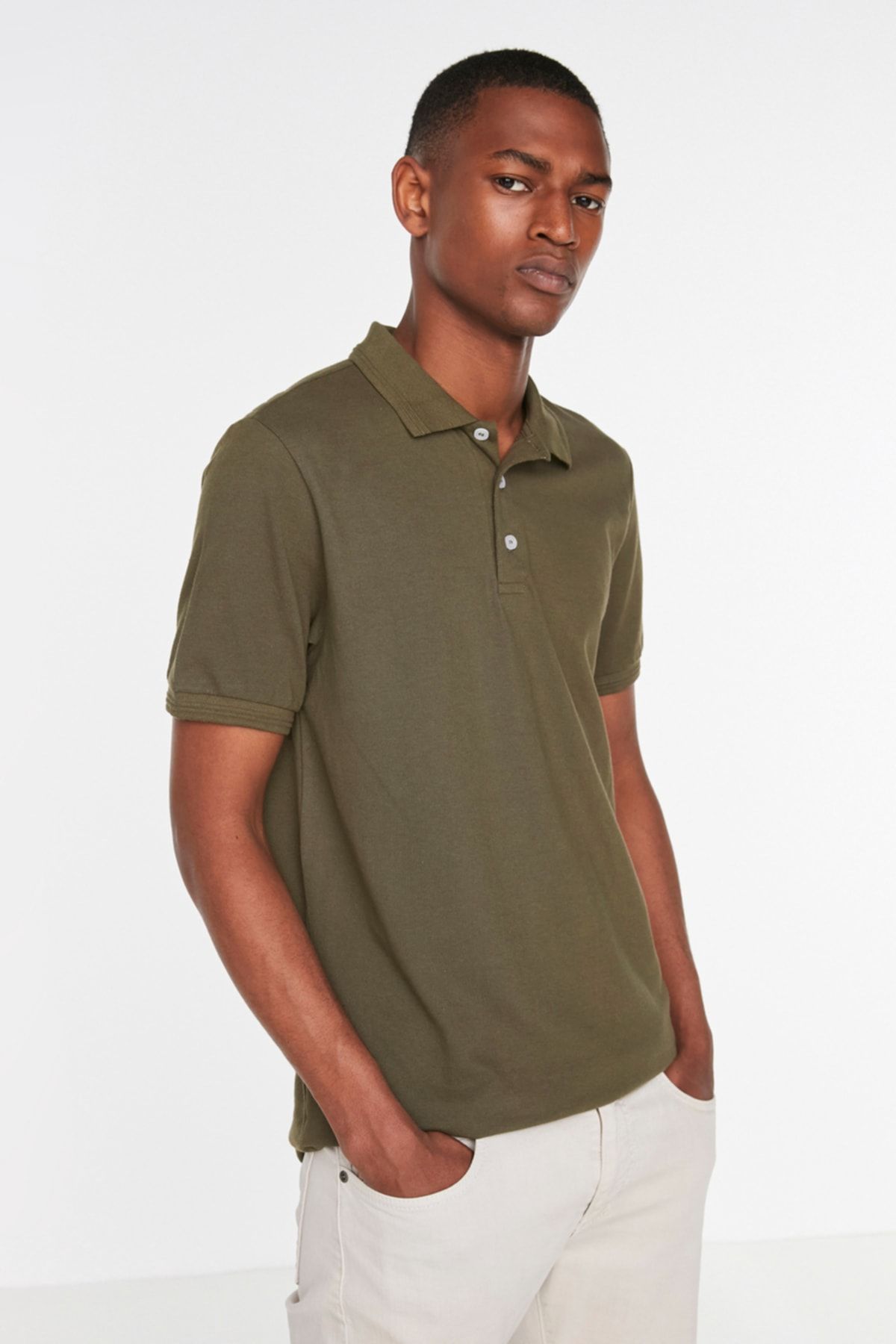 Polo shirt and khaki hot sale pants