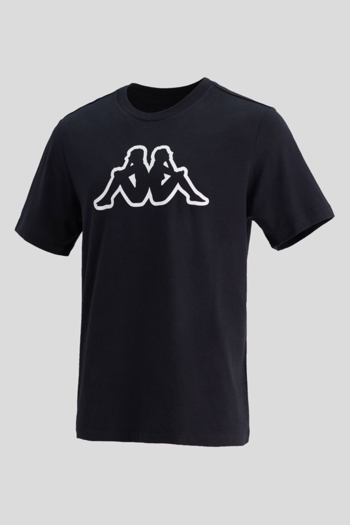 Kappa تی شرت منظم مردانه مشکی کرومن با لوگو
