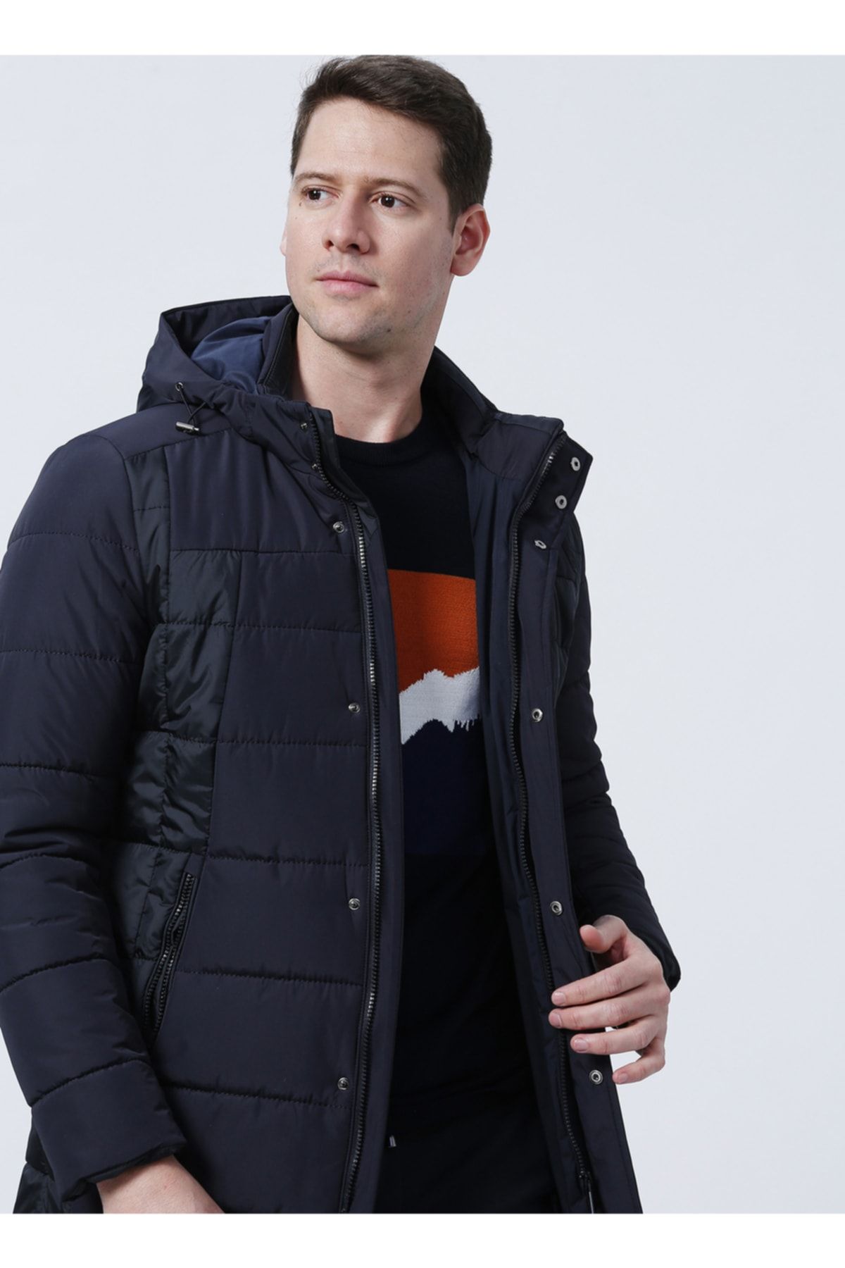 ALTINYILDIZ CLASSICS-Klasický kabát Altınyıldız 52 Model Navy Blue 1