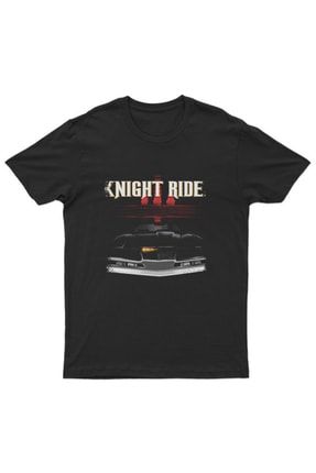 Vintage Knight Rider Kara Şimşek Retro Unisex Tişört T-shirt XVD185
