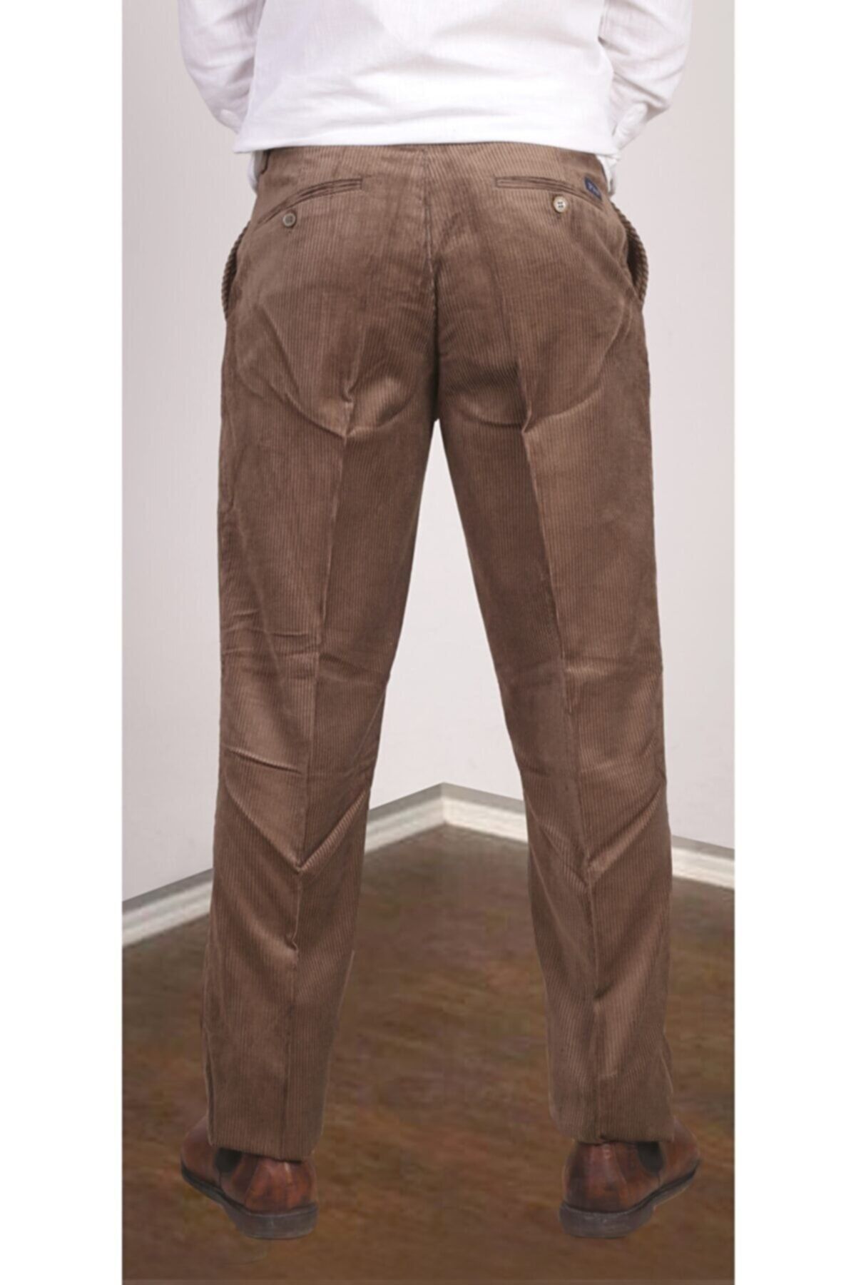 Bilgiçler Men's Light Brown Velvet Trousers - Trendyol