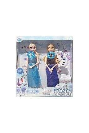Frozen Karlar Ülkesi Elsa Anna Ve Olaf Müzikli Şarkı Söyleyen İkili Full Eklemli Et Bebek TNGSTR0438