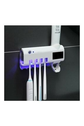 2 Adet Akıllı Uv Diş Fırçası Sterilizatörü Sensörlü Diş Macunu Sıkacağı PRA-5564243-1581
