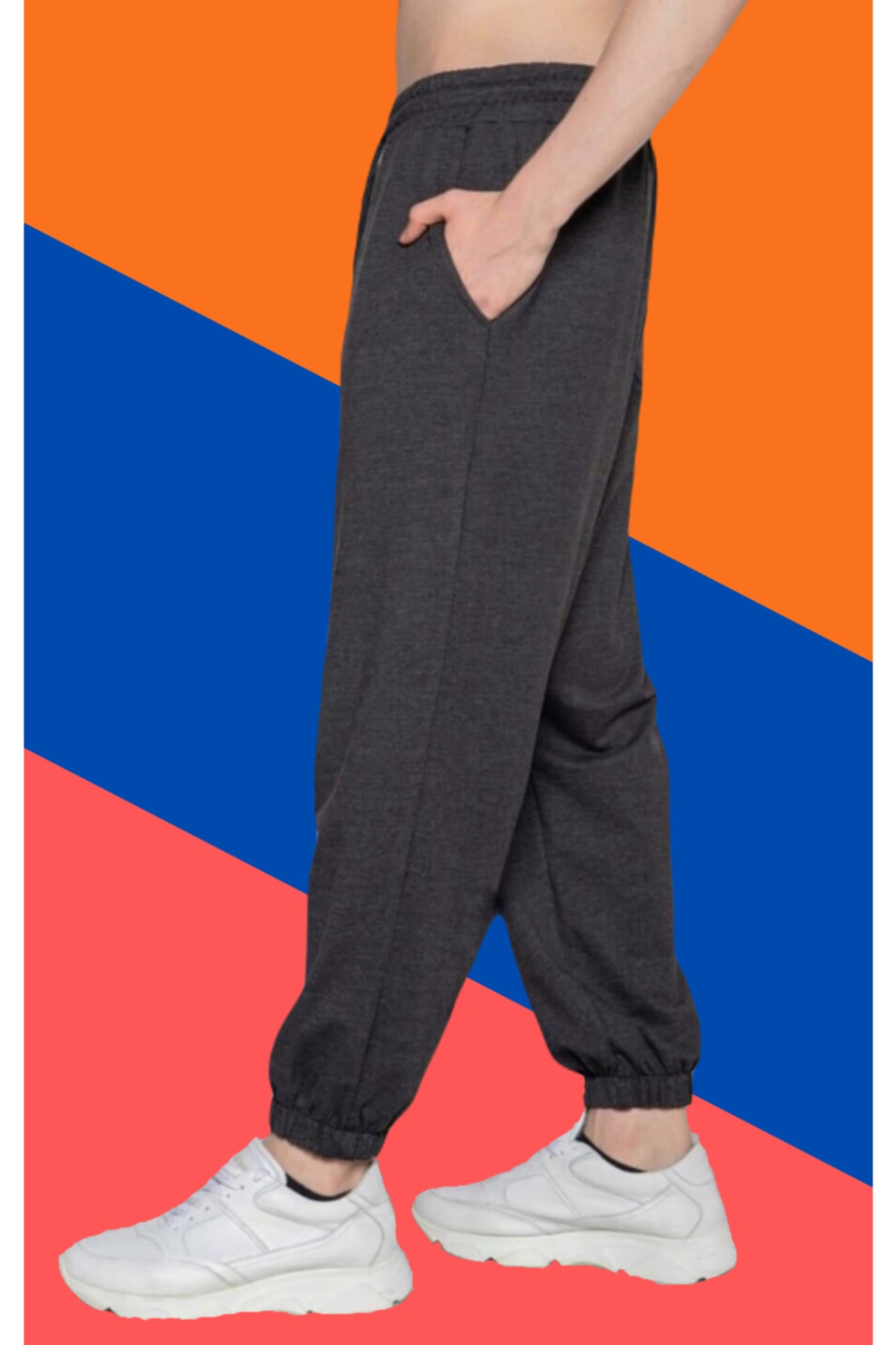 شلوار گرمکن مردانه خاکستری la gizzia | TYC00369716393 اورجینال - تصویر 2