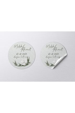 Düğün/nikah/nişan Hatırası Kuşe Etiket 3x3cm 250 Adet HS3340