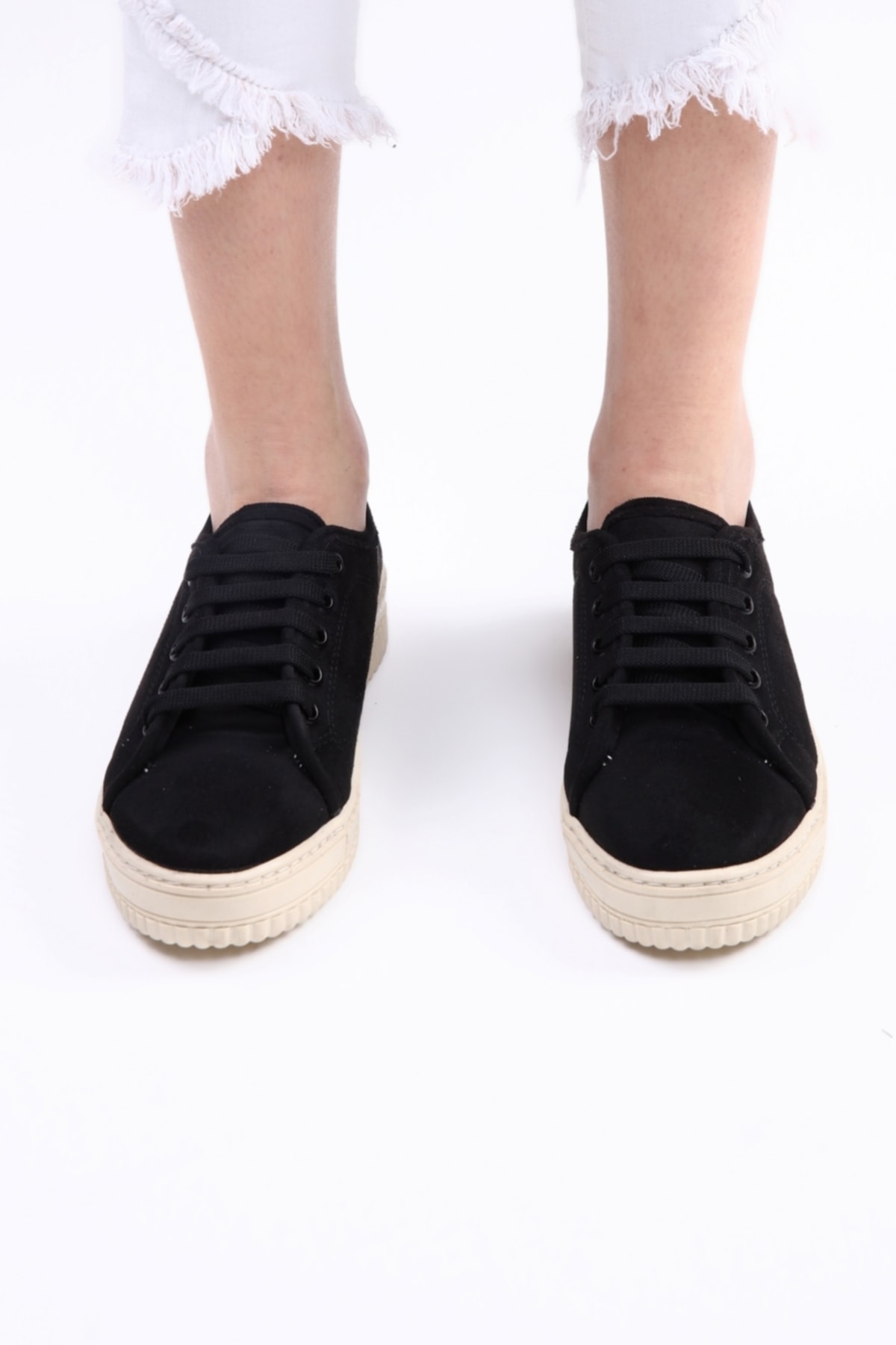 Siyah Süet Spor Sneaker