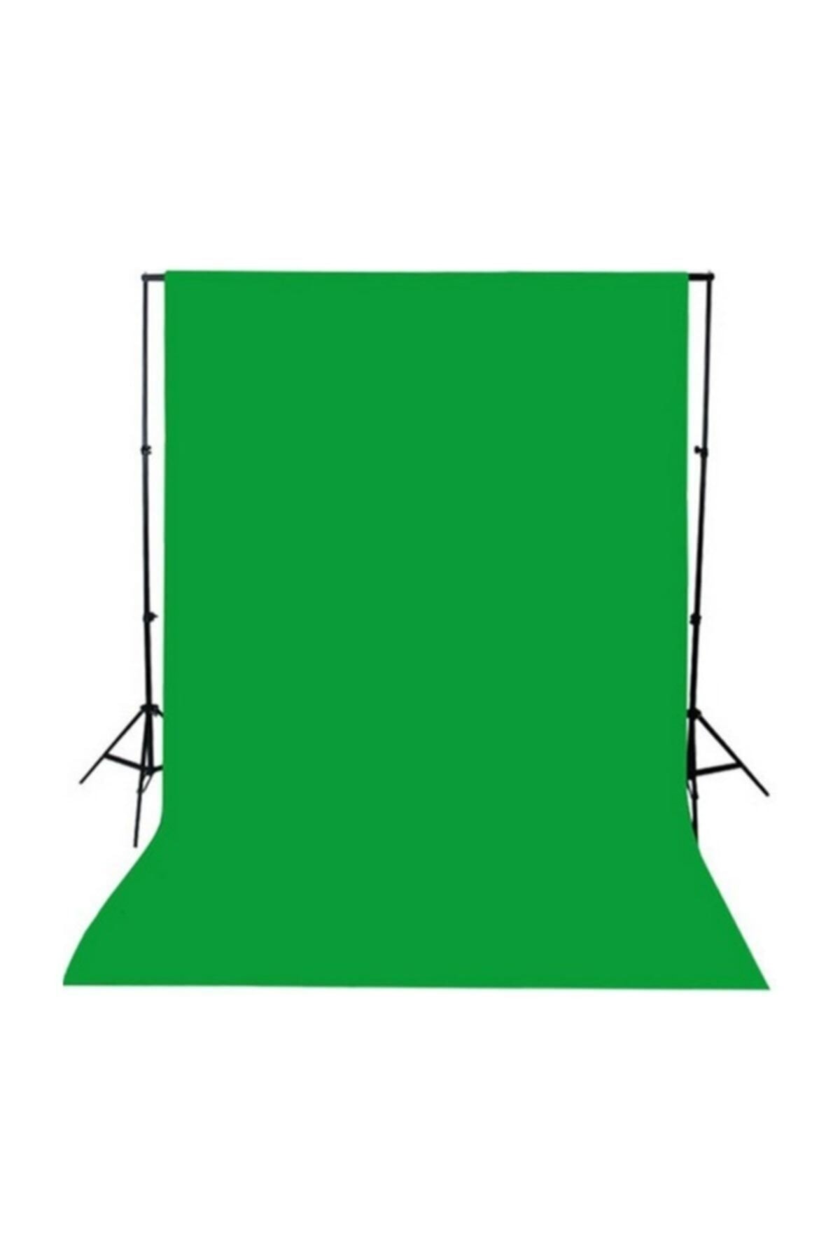 Chromakey-green Screen- Greenbox Yeşil Fon Perde(3x6 M) + Fon Standı 3x6yesılf