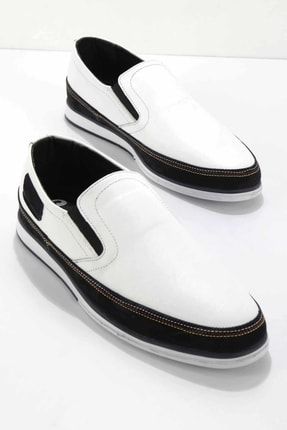 Lacivert Beyaz Leather Erkek Casual Ayakkabı E01728374903