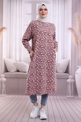 Çiçek Desenli Tunik, Tesettür Elbise , Yazlık Elbise PAPATYA2022