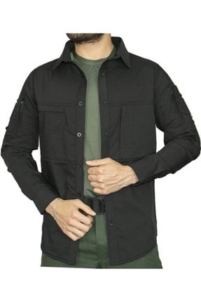 Unisex Siyah Tactical Gömlek TYC00372185701