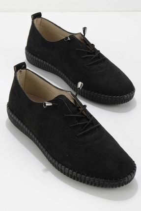 Siyah Nubuk Kadın Casual Ayakkabı K01121076001