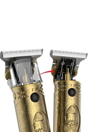Gold Erkeklere Özel Tıraş Makinesi Saç Sakal Şarj Edilebilir Genç Profesyonel Akıllı Tıraş Set Çelik ya0021a