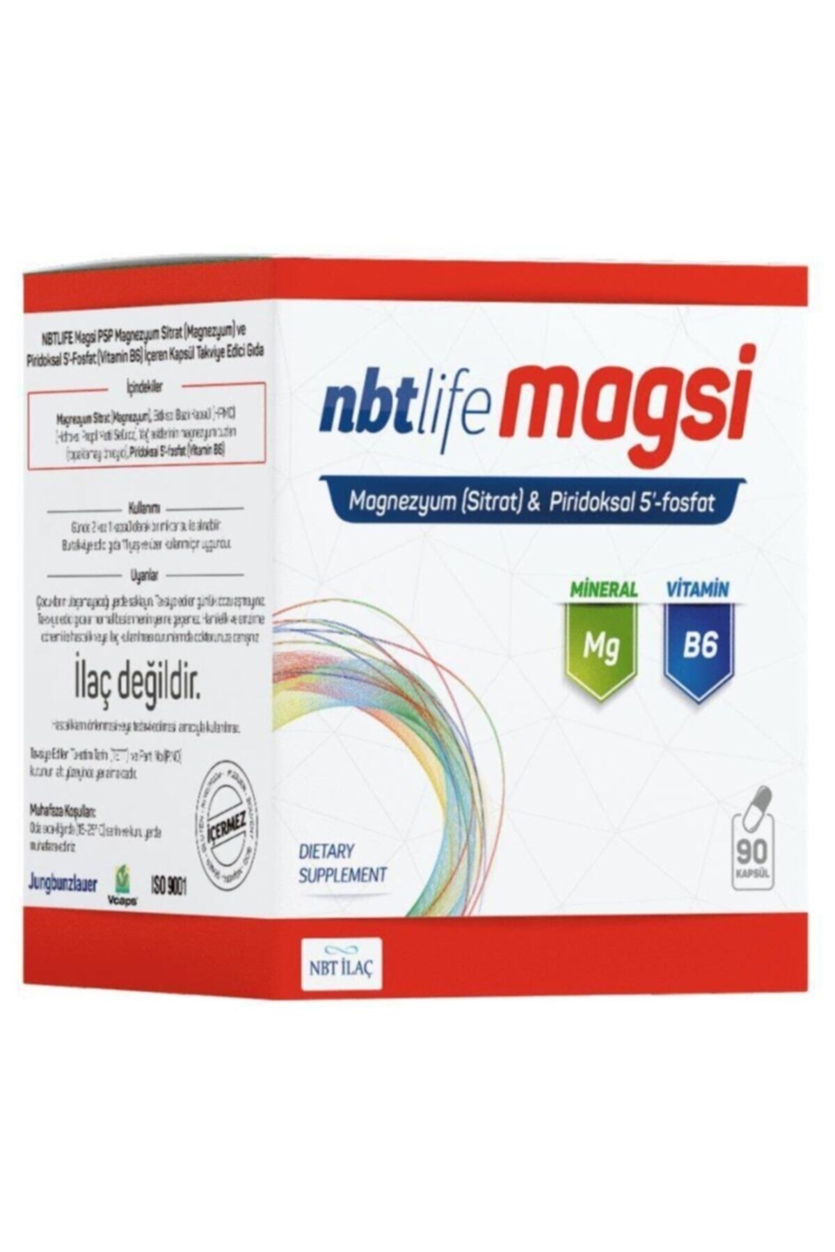 Nbt İlaç Nbt Life Magsi Magnezyum P5p Vitamin B6 90 Kapsül | Magnezyum Sitrat