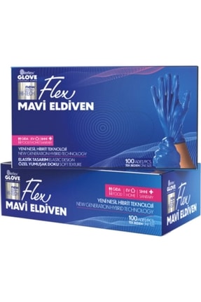 Flex Mavi Eldiven Midium Mavi Eldiven Latex Içrmez FL53