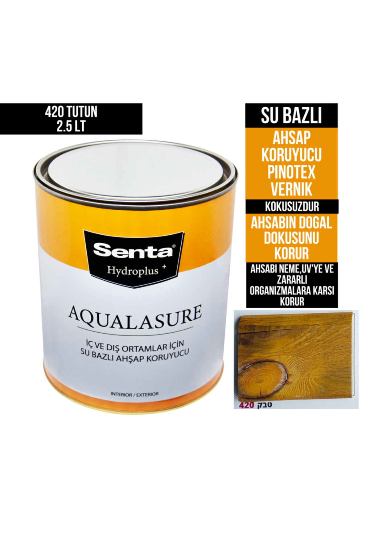 Aqualasure Water Based Wood Protective Varnish 2.5 Lt ( Water Based Odorless Pinotex )