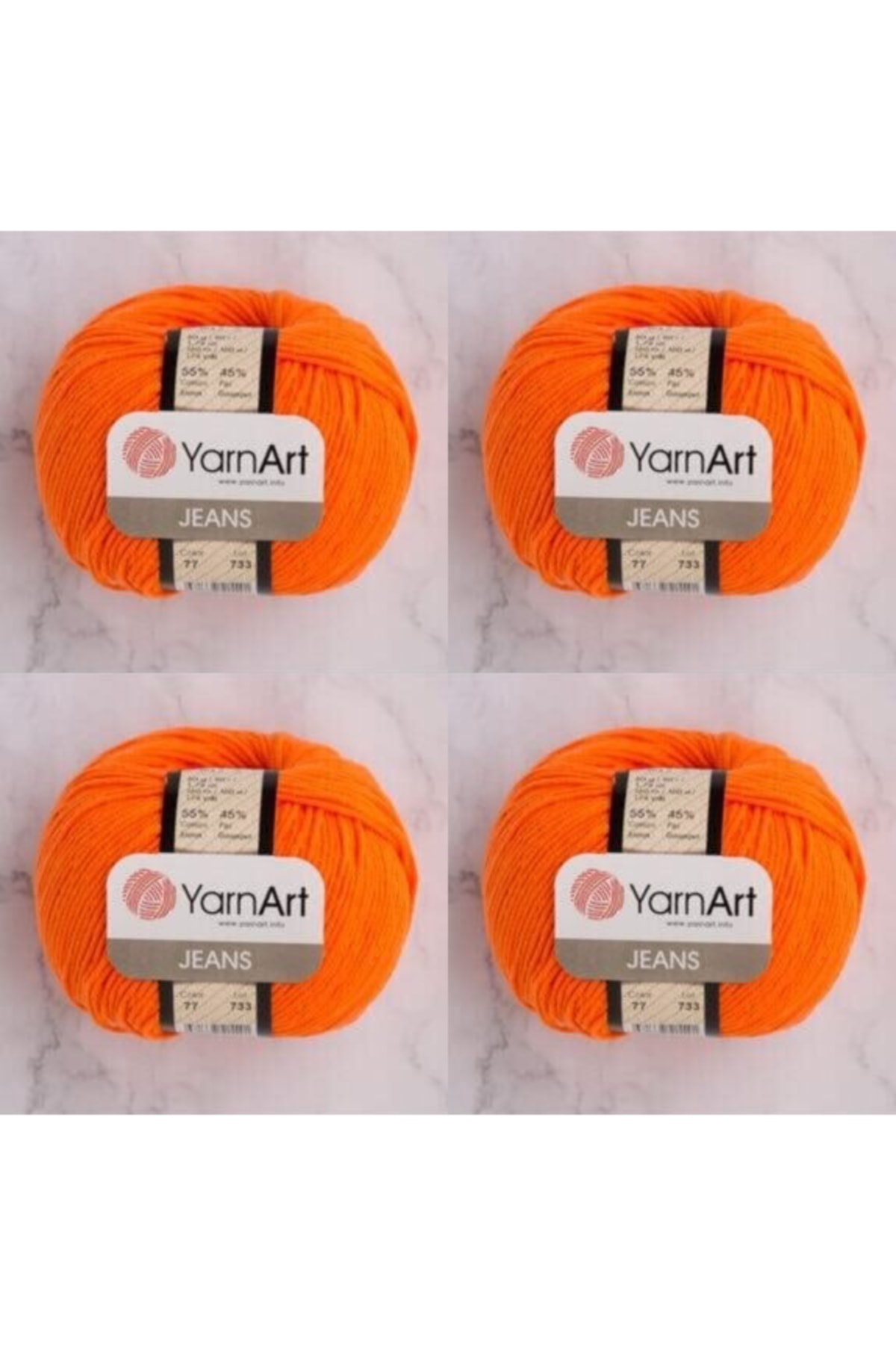 Jeans 77 4-Pack Orange Amigurimi Baby Rope