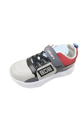 808 Deri Cırtlı Filet Çocuk Spor Ayakkabı Buz Mavi Kırmızı P-000000000000007638