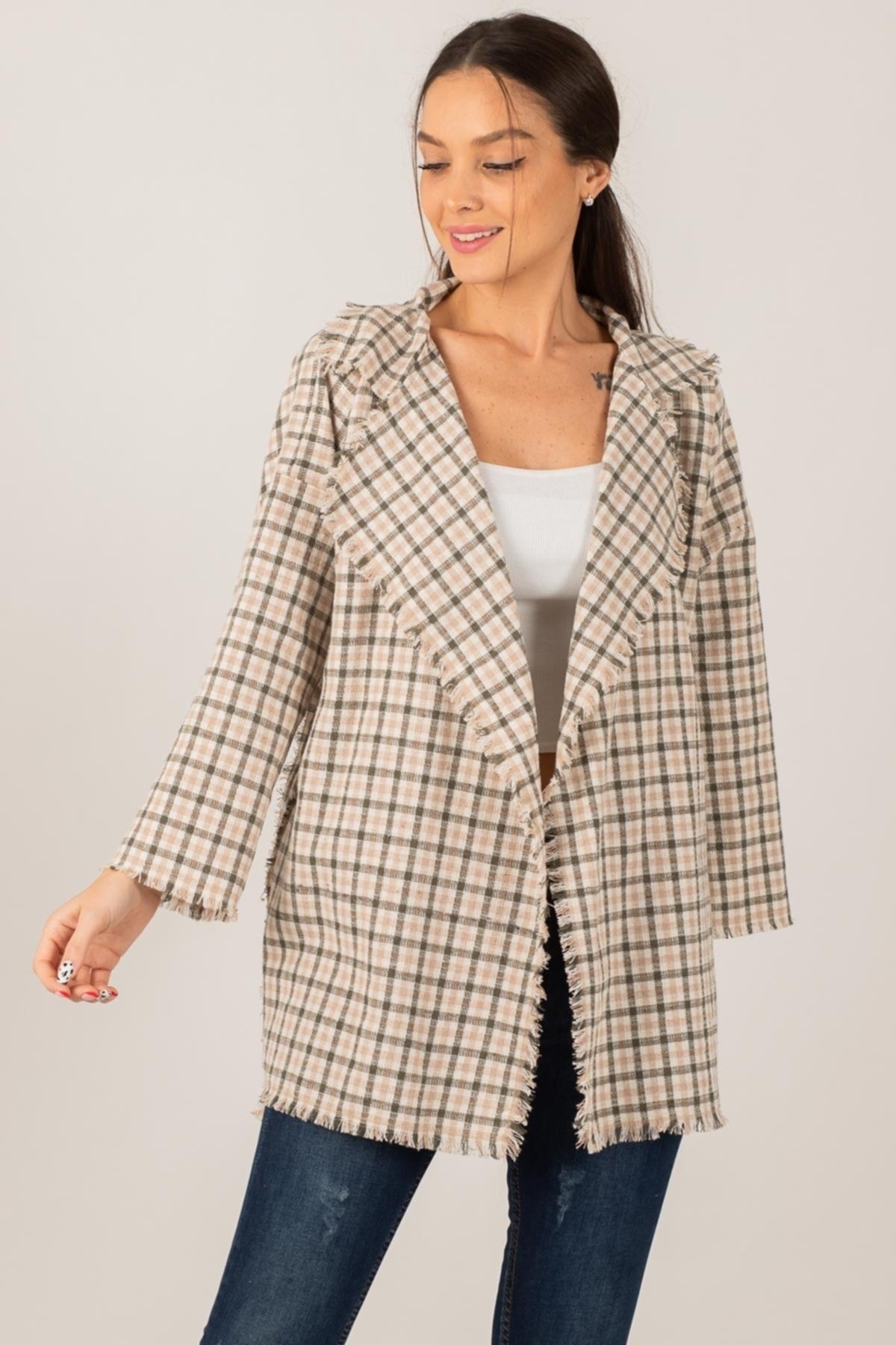 armonika Blazer Beige Regular Fit Fast ausverkauft NZ8696