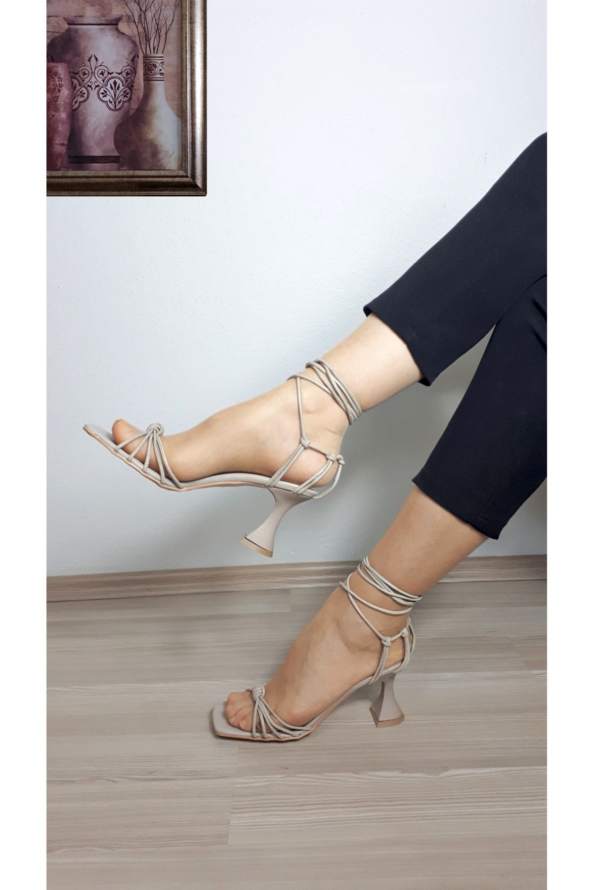 Modavien Women s Mink Ankle Strap Sandals Trendyol