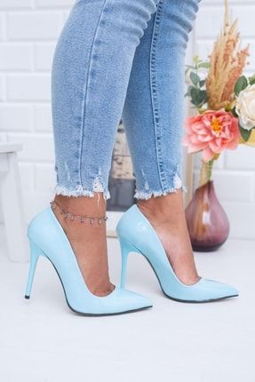 Mavi Rugan Kadın Klasik Topuklu Ayakkabı LBS-0000000043