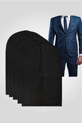 Takım Elbise Kılıfı-gamboç Siyah 50 Gr. ( 5 Adet ) Düz Model PV04082021