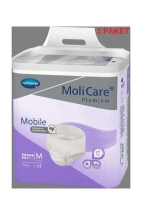 3 Paket (42 Adet) - Molicare Mobile Super Medium 14 Lük Paket - Külot Şeklinde Hasta Bezi