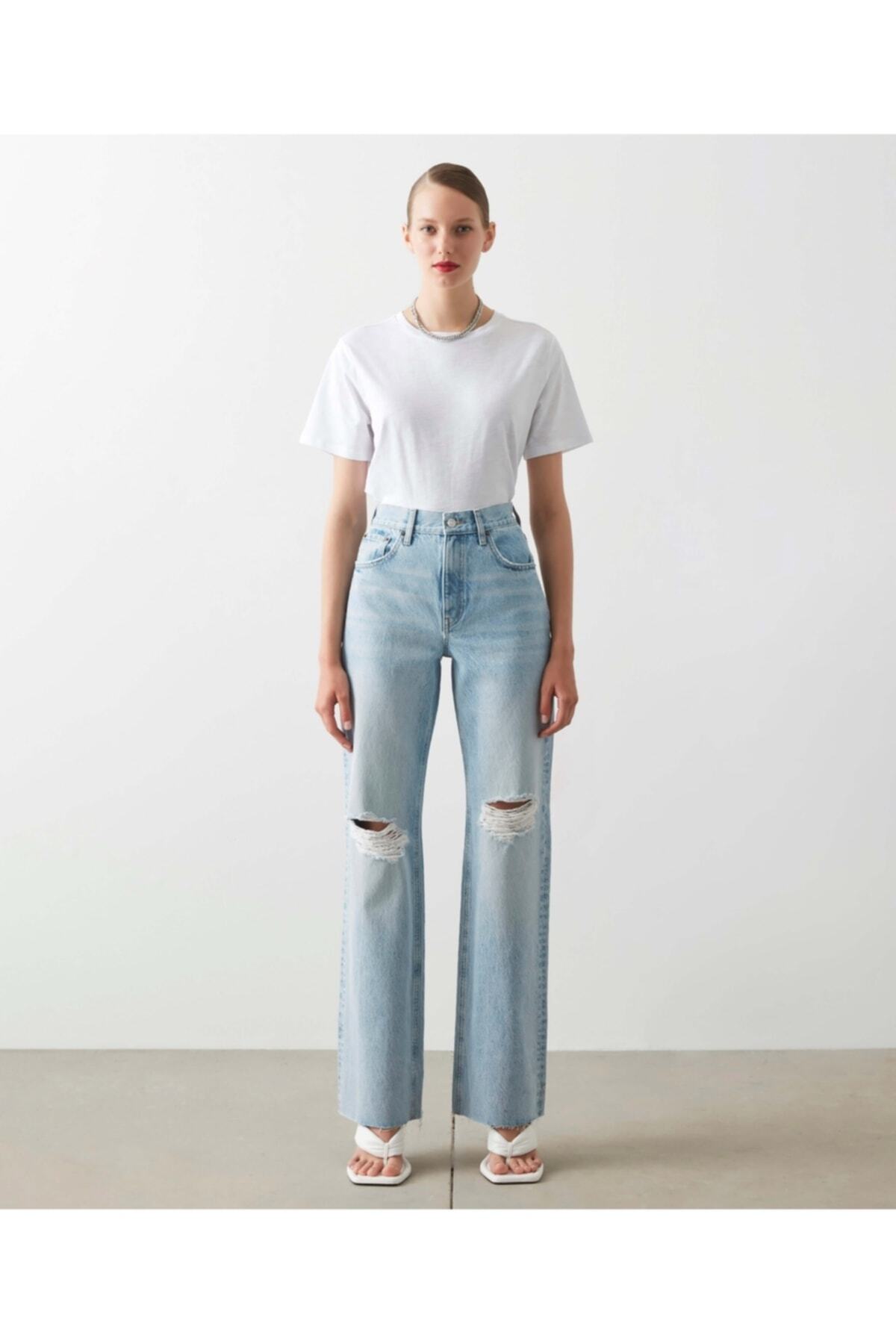 İpekyol Wide Leg Full Length Ripped 