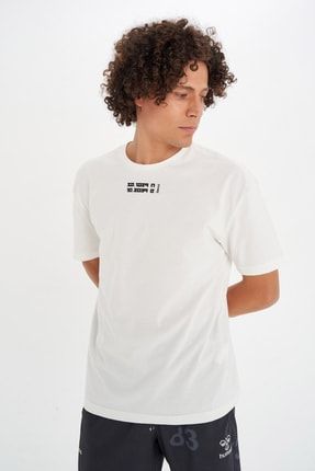 Erkole Oversize T-shirt S/s Beyaz Erkek Tshirt - Bisiklet 911497