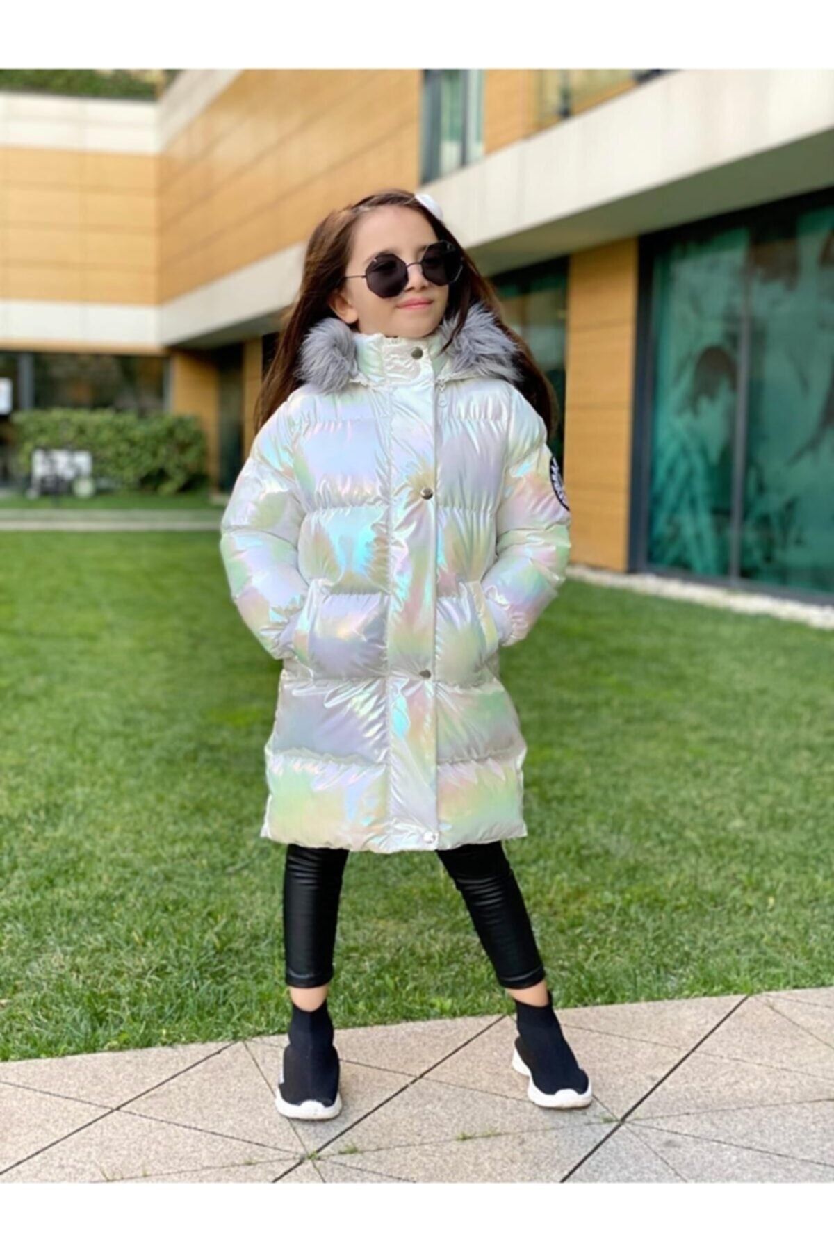 Holographic puffer coat online