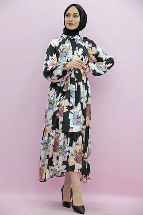 Çiçek Desen Oversize Elbise 1997-01
